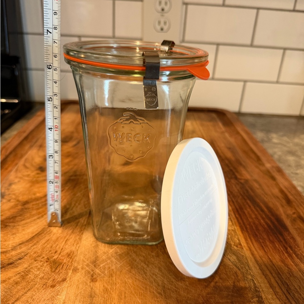 New! Set of (2) WECK 769 Large Quadro Jars - 26.9 oz square bottom - Picture 6 of 9